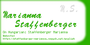 marianna staffenberger business card